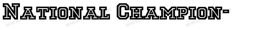 National Champion字体转换